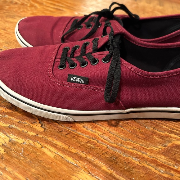 Vans Deep Red Canvas Sneakers - Mens 7, Womens 8.5 - Picture 5 of 9